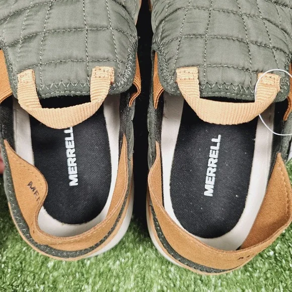 Merrell Hut Moc Olive Green Quilted Slip On Comfort Shoes Womens Size US 10 - Picture 8 of 9